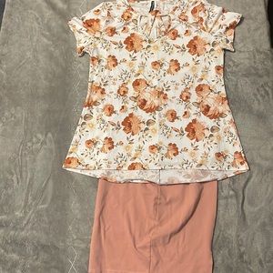 2-piece shirt and skirt set